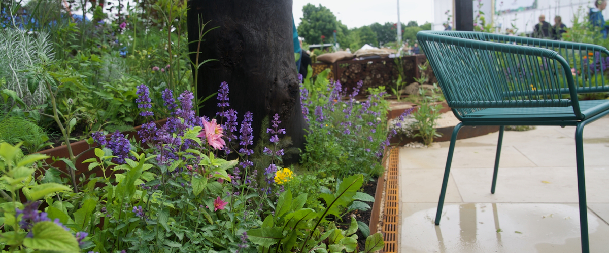 ACO Threshold Drain in Lunatica Garden at Gardeners World Live