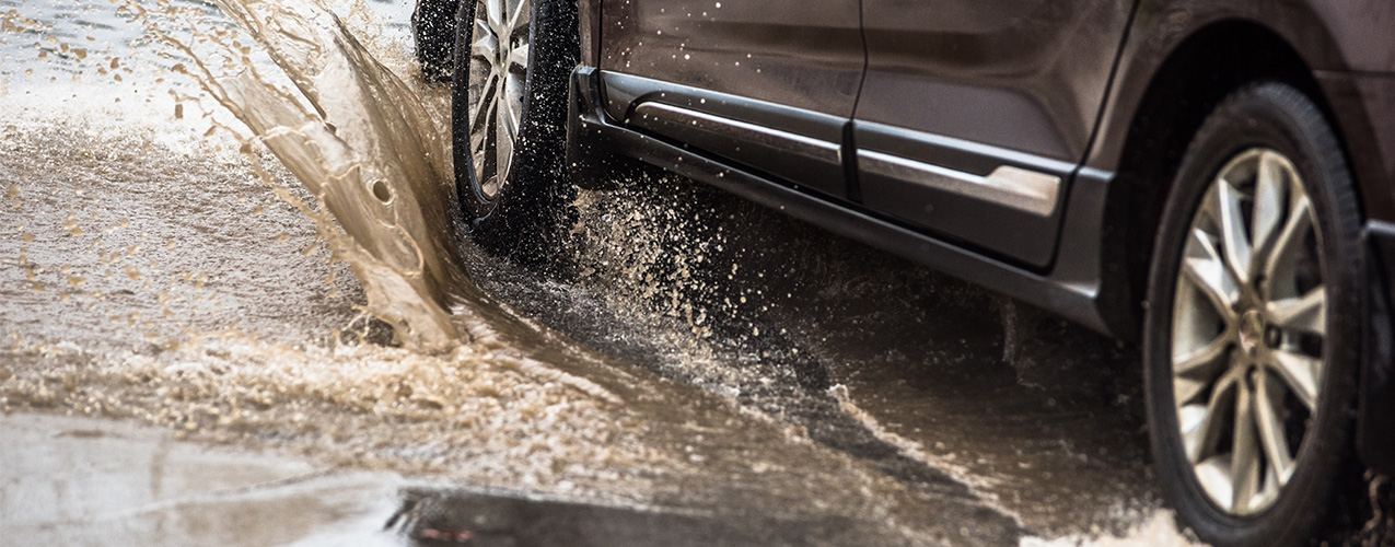 Polluted water on highways