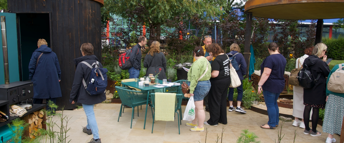 Show goers in the Lunatica Garden at Gardeners World Live 2024